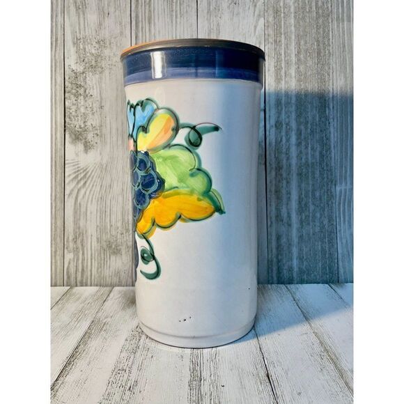 Vintage Terracotta Wine Chiller Wine Cooler Hand Painted in Portugal - Picture 3 of 7